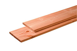 Douglas Plank 1 zijde geschaafd 1 zijde fijnbezaagd 2,8x19,5x300cm kleurloos geïmpregneerd