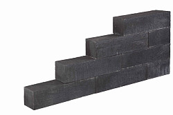 Linea stapelblok small 12x12x60cm Zwart