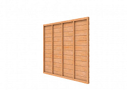 Douglas wandpakket t.b.v. enkelzijdige wand Comfort/DHZ 246,5x224 cm, kleurloos geïmpregneerd.