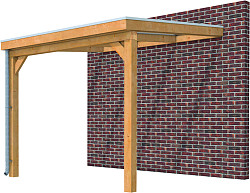 Veranda Excellent 300 Douglas 312x310cm dakplaten opaal transparant gespoten