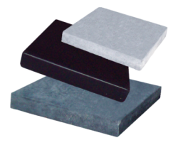 paalmuts vlak 75x75 zwart beton