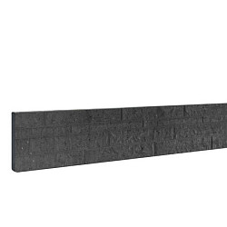Beton onderplaat dubbelzijdig rotsmotief 36x3,5x184cm antraciet ongecoat