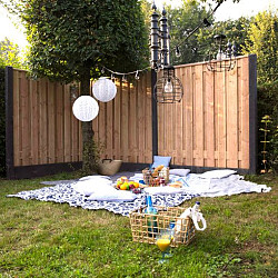 Douglas geschaafd plankenscherm 19-planks 16mm 180x180cm tbv betonsysteem onbehandeld