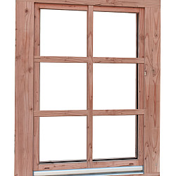 Douglas draai-kiepraam Prestige met dubbelglas, 84,4x120,4 cm, onbehandeld.
