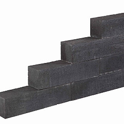 Linea stapelblok small 12x12x60cm Zwart