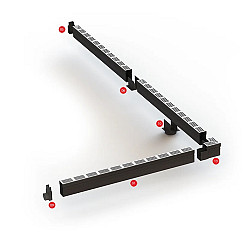 ACO SlimLine gootelement 100cm incl. designrooster aluminium zwart