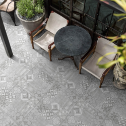 GeoCeramica® 60x60x4cm Mosaik Grey