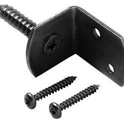 L-beslagset zwart gepoedercoat (t.b.v. houten palen)