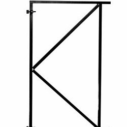 Verstelbaar stalen poortframe 100x155cm zwart gecoat