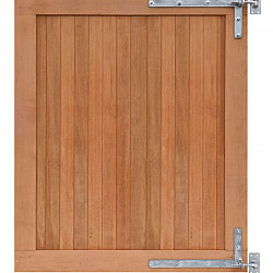 Hardhouten dubbele toegangspoort verticaal 300x180cm incl beslag
