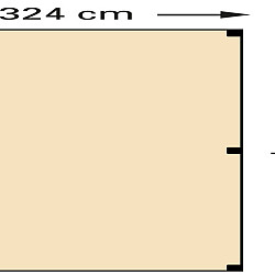 Douglas houtpakket 324x524cm tbv schaduwdoek 290x500cm kleurloos geïmpregneerd