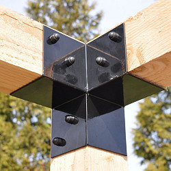 Koppelprofiel (hoekprofiel) per 2 stuks antraciet/zwart gepoedercoat