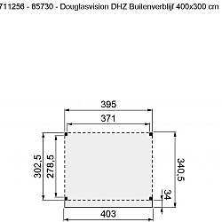 Douglasvision DHZ Buitenverblijf 400x300cm onbehandeld