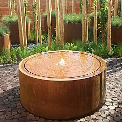 Corten Watertafel ROND 1000x400mm (CBR6)