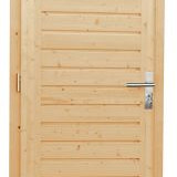 Vuren Enkele dichte opdekdeur met 5-puntssluiting linksdraaiend 90x201cm onbehandeld