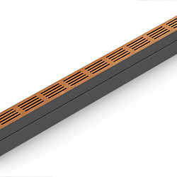 ACO SlimLine gootelement 100cm incl. designrooster corten
