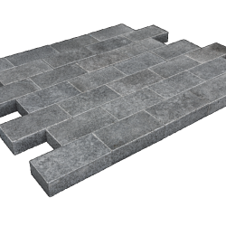 Pacific Black G693 Piazzo Waterjet Linea Klinker 20x10x5cm