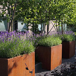 CARREZ met poten 1200x1200x600mm Corten (CAP4.2)