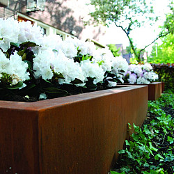 CARREZ met poten 800x800x600mm Corten (CAP6.1)