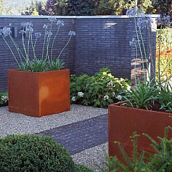 CARREZ met bodem 1400x1400x600mm Corten (CA3.1)