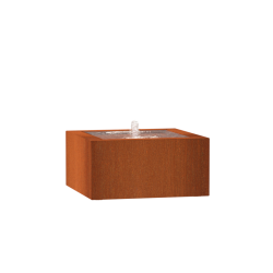 Corten Watertafel 800x800x400mm Corten 3mm (CB13)