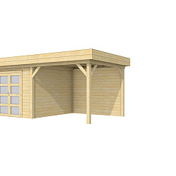 Vuren Topvision Premium Bosuil 300x300cm en luifel 300cm kleurloos geïmpregneerd