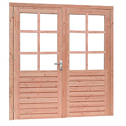 Douglas Dubbele 6-ruits glasdeur Prestige met Dubbelglas 202x221cm onbehandeld