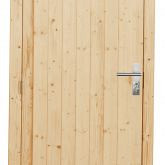 Vuren Enkele dichte deur inclusief kozijn rechtsdraaiend 90x201cm onbehandeld