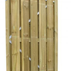 Grenen geschaafde plankendeur TOOG op verstelbaar stalen frame 100x179cm groen geïmpregneerd