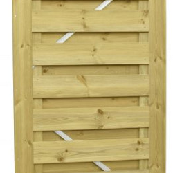 Grenen geschaafde plankendeur op verstelbaar stalen frame 100x179cm groen geïmpregneerd