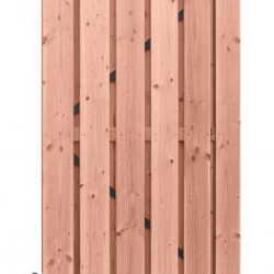 Douglas geschaafde plankendeur op zwart verstelbaar stalen frame 16mm 100x190cm onbehandeld