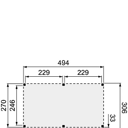 Douglasvision Buitenverblijf Comfort 500x270cm groen geïmpregneerd