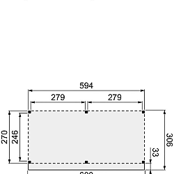 Douglasvision Buitenverblijf Comfort 600x270cm groen geïmpregneerd