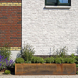 CARREZ met wielen 800x800x600mm Corten (CAWL6.2)