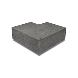 ArtiStone Oud Hollands hoekstuk traptrede 90° buiten 37x15cm Antraciet