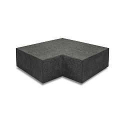 ArtiStone Oud Hollands hoekstuk traptrede 90° binnen 37x15cm Carbon