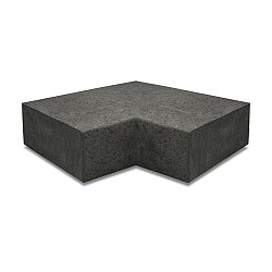 Artistone Oud Hollands hoekstuk traptreden 90° binnen 40x20cm Carbon