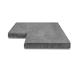 ArtiStone Oud Hollands Zwembadrand hoekstuk 90 graden 60/40x60/40x5cm Antraciet