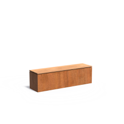 Sokkel met zitting 1500x400x430mm Corten 2mm (CKW31)