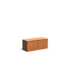 Sokkel met zitting 1000x400x430mm Corten 2mm (CKW32)