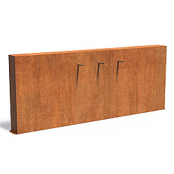 Corten Muur vrijstaand 3000x250x1200 (VCM2.1.3 (incl waterval + pomp))