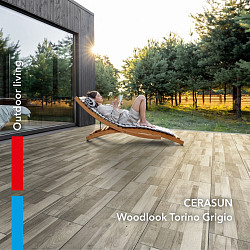 Cerasun Woodlook Torino Grigio 40x80x4cm