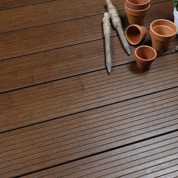 Terrasplank Thermo Bamboe Samba | TGV-clipprofielen gegroefd/glad 18x139mm | 225cm