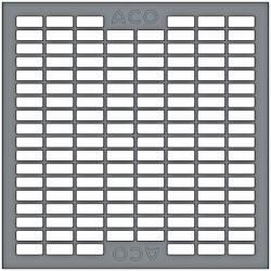 ACO Europoint Maasrooster 30/10 Kunststof 25x25cm