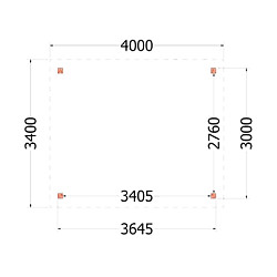 Kapschuur de Deel 4000x3400x3000mm (bxdxh)