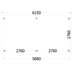 Kapschuur de Deel 6150x3400x3000mm (bxdxh)