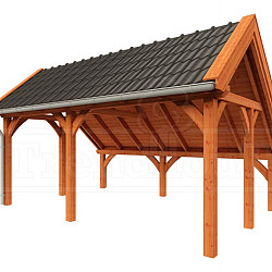 Kapschuur de Hoeve XL 5850x4400x3750mm (bxdxh) links