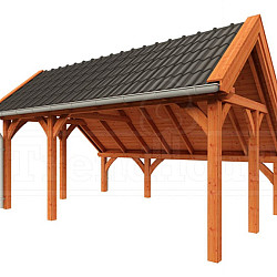 Kapschuur de Hoeve XL 5900x4400x3750mm (bxdxh) links