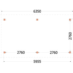 Kapschuur de Hoeve XL 6350x3800x3450mm (bxdxh)