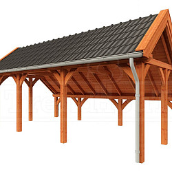 Kapschuur de Hoeve XL 7100x4400x3750mm (bxdxh) links